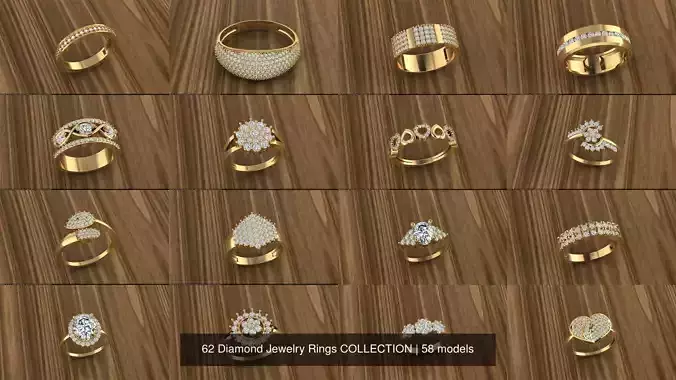 62 Diamond Jewelry Rings COLLECTION 