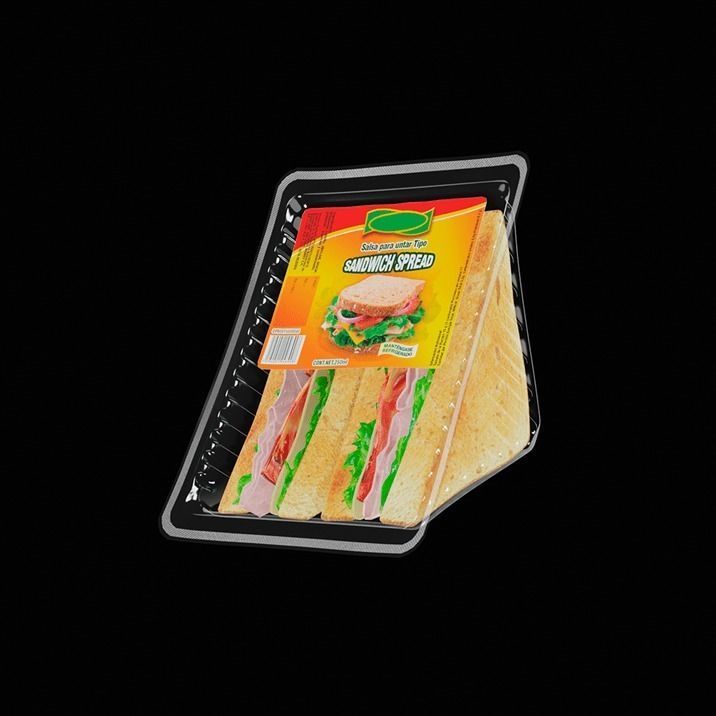 Sandwich in plastic container 3D model_4
