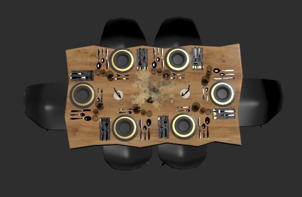 dining table set 01 3D model_23