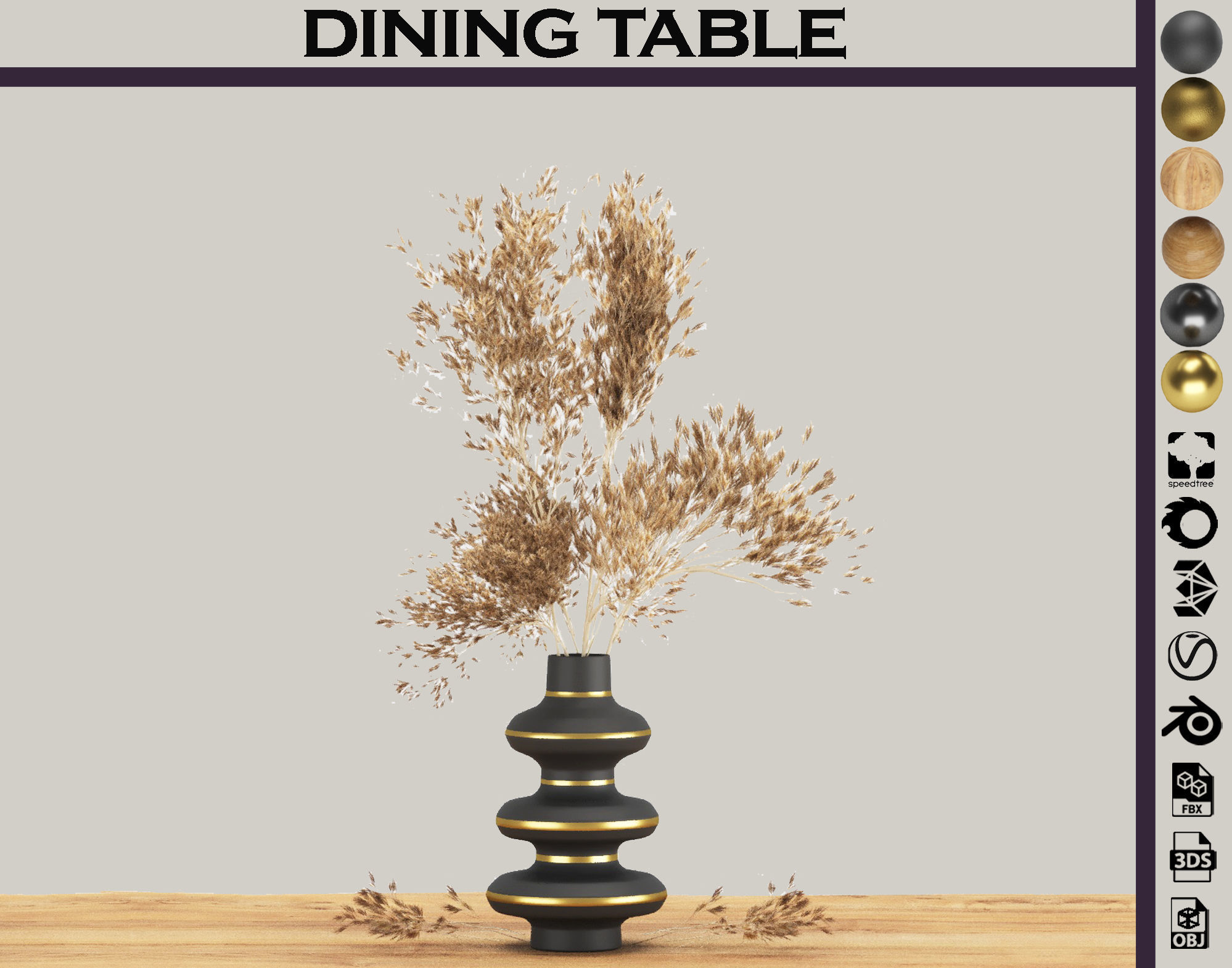 dining table set 01 3D model_10