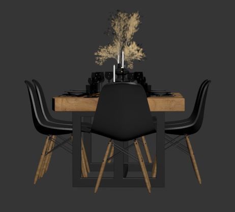 dining table set 01 3D model_43