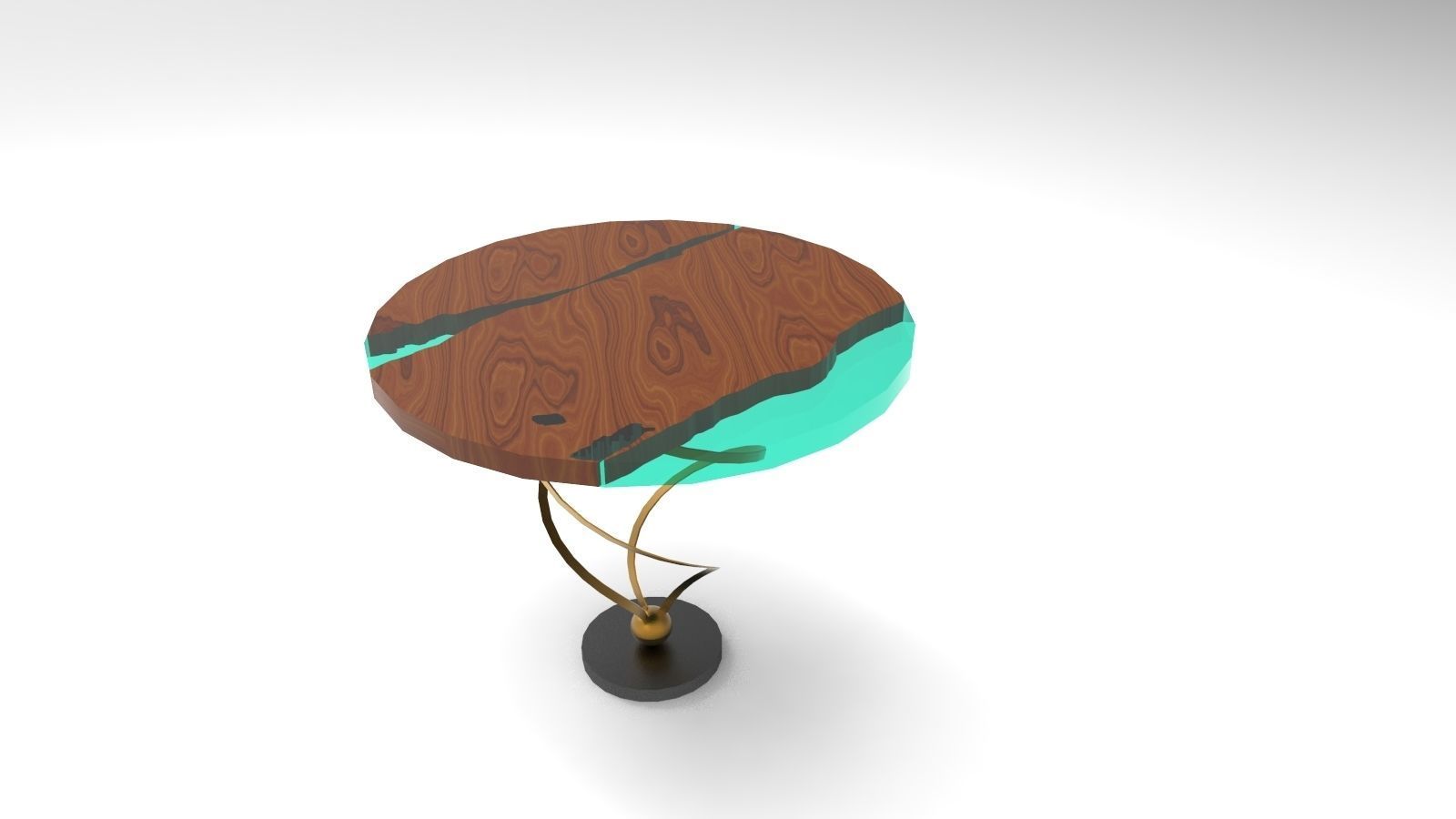 luxury resin table 3D model_2