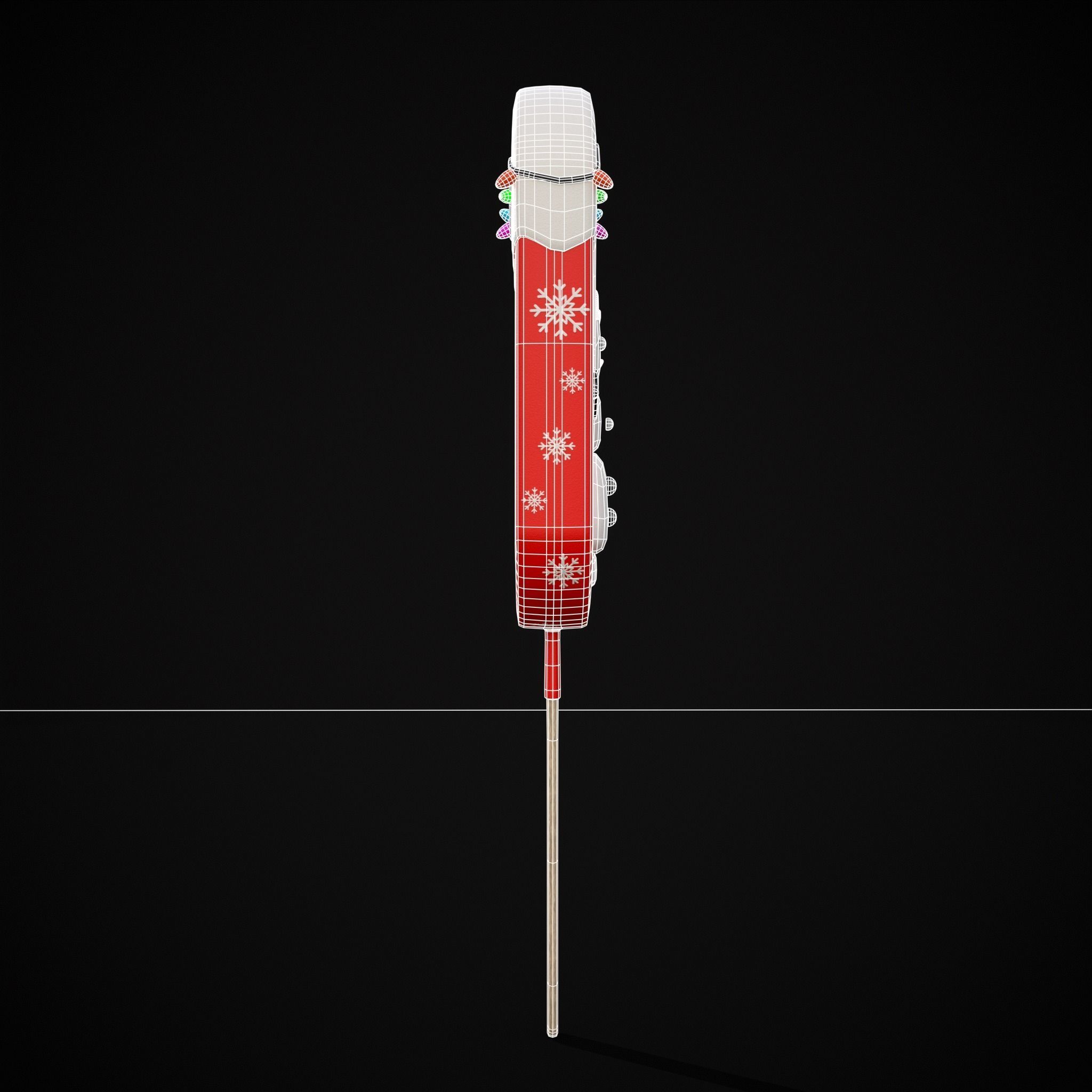 Ice Cream On A Stick Snowman Low-poly 3D model_16