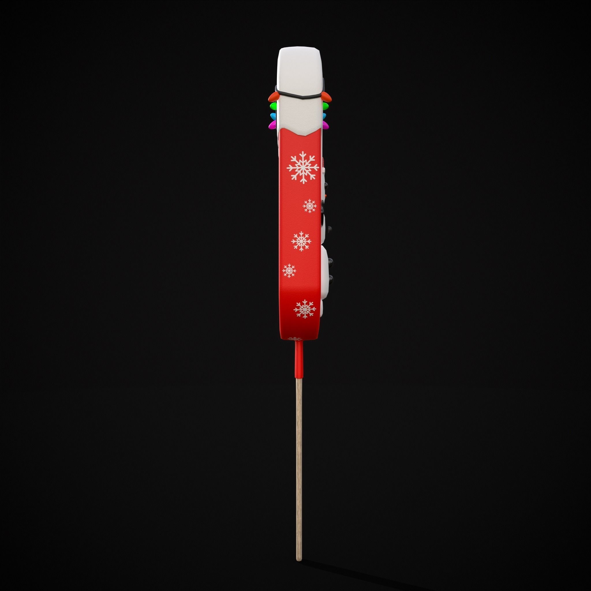 Ice Cream On A Stick Snowman Low-poly 3D model_15