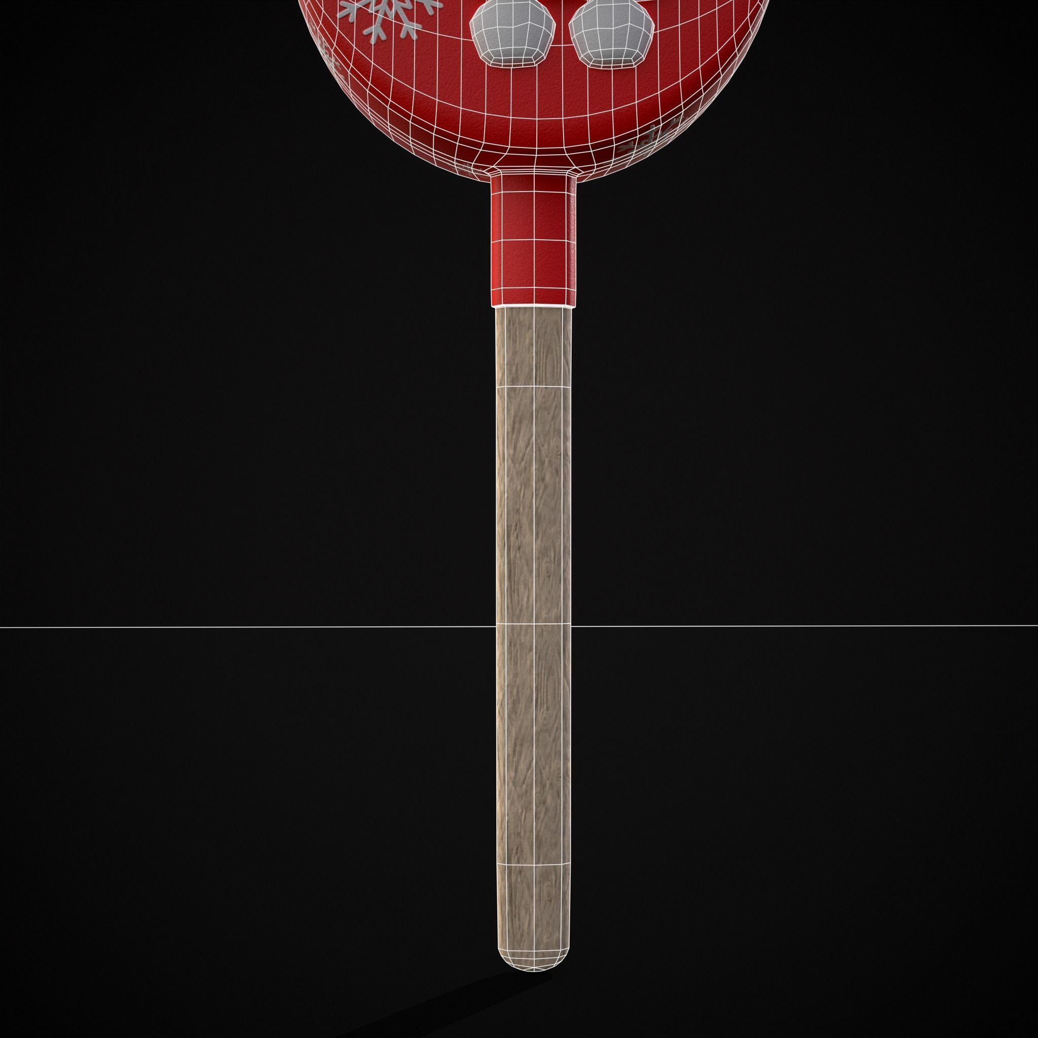 Ice Cream On A Stick Snowman Low-poly 3D model_6
