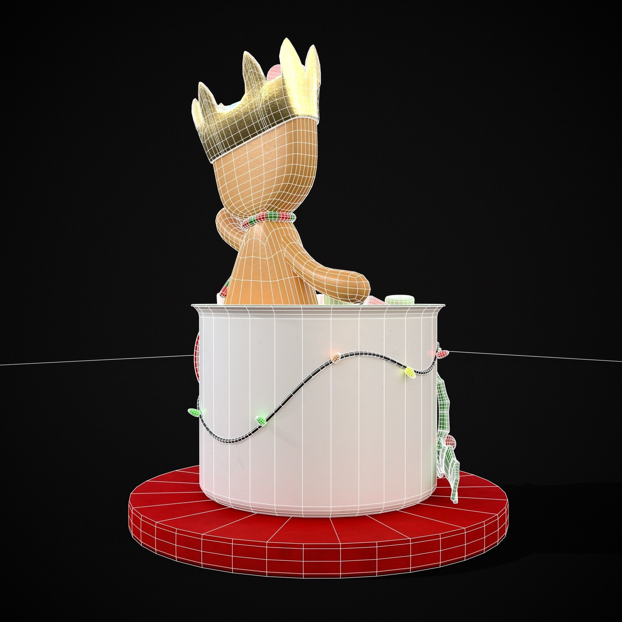 Marshmallow King Hot Chocolate Low-poly 3D model_17