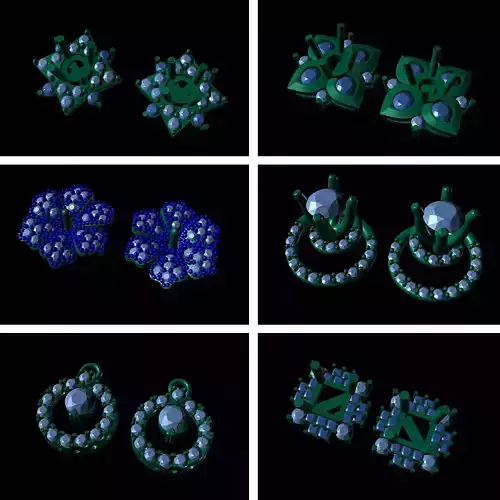 Luxury Women Earrings Women Jewelry 3dm STL Print File