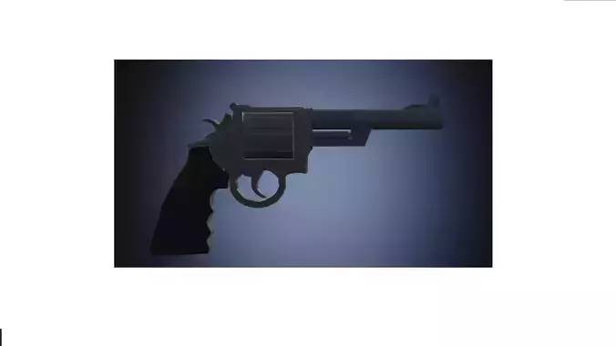 low-poly revolver