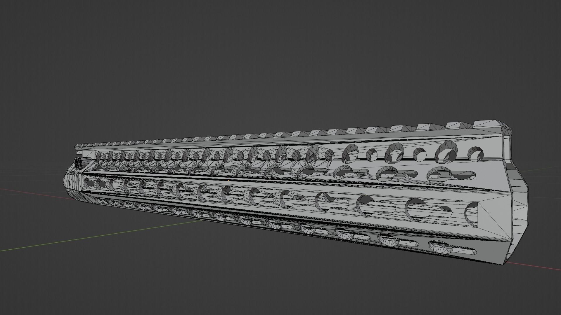 BCM KMR Alpha 13 KeyMod Free Float Handguard Free low-poly 3D model_4