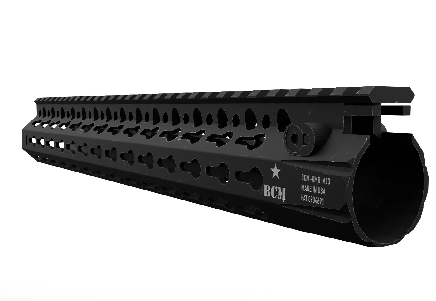 BCM KMR Alpha 13 KeyMod Free Float Handguard Free low-poly 3D model_0