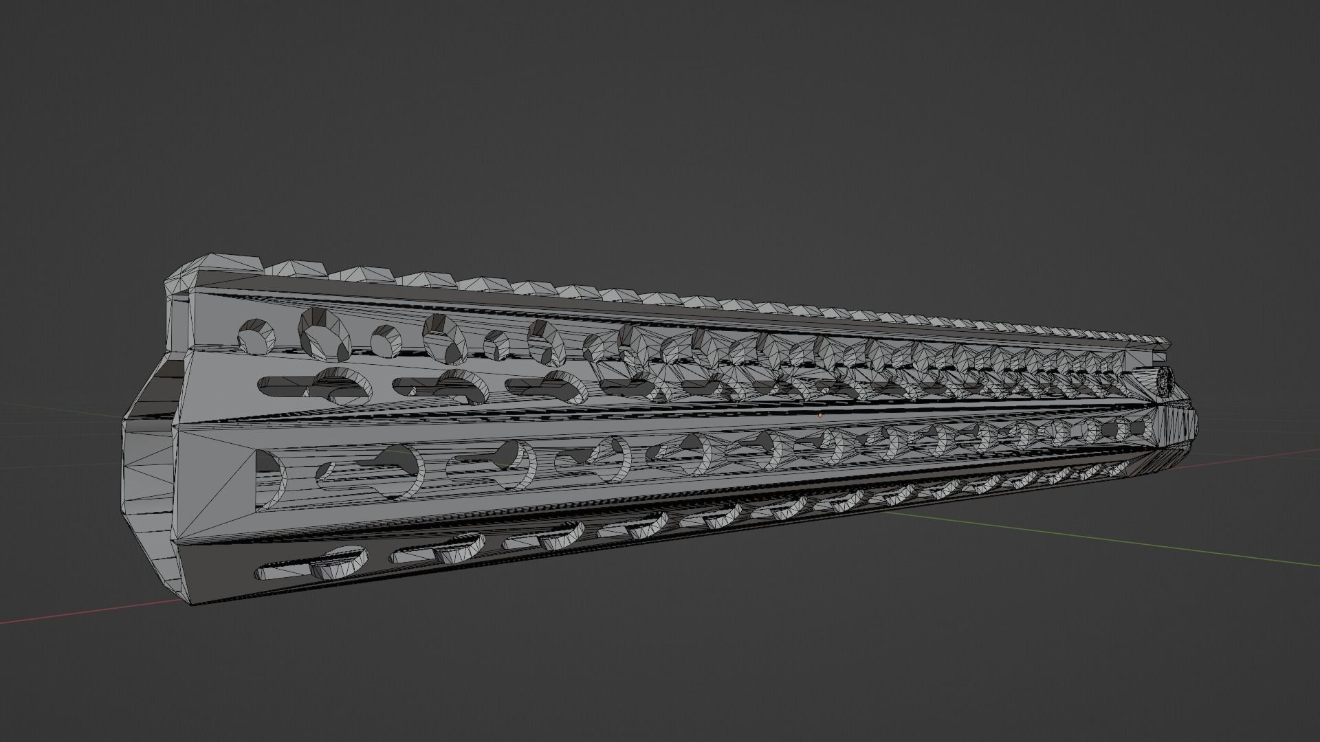 BCM KMR Alpha 13 KeyMod Free Float Handguard Free low-poly 3D model_5