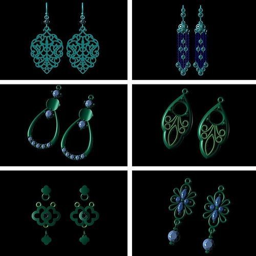 Women Earring Diamond Earring Long 3dm STL Print Model 3D print model
