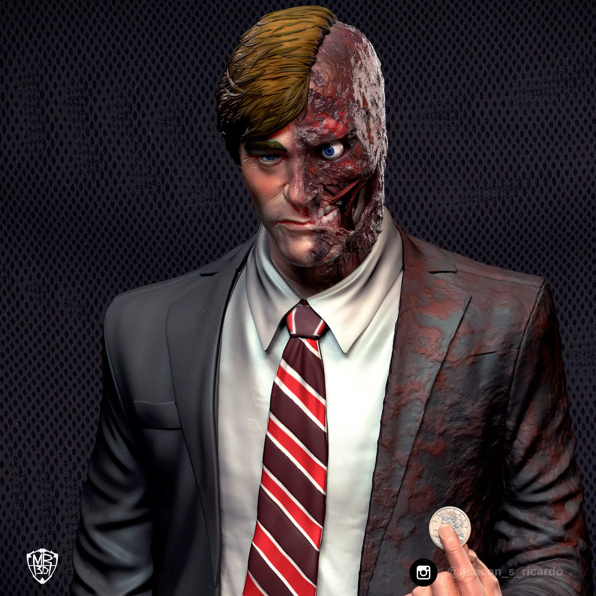 Two-Face TDK 3D print model_0
