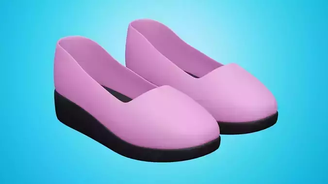 Woman Shoes or Footwear 3D Model Easy Realistic Style 3D model