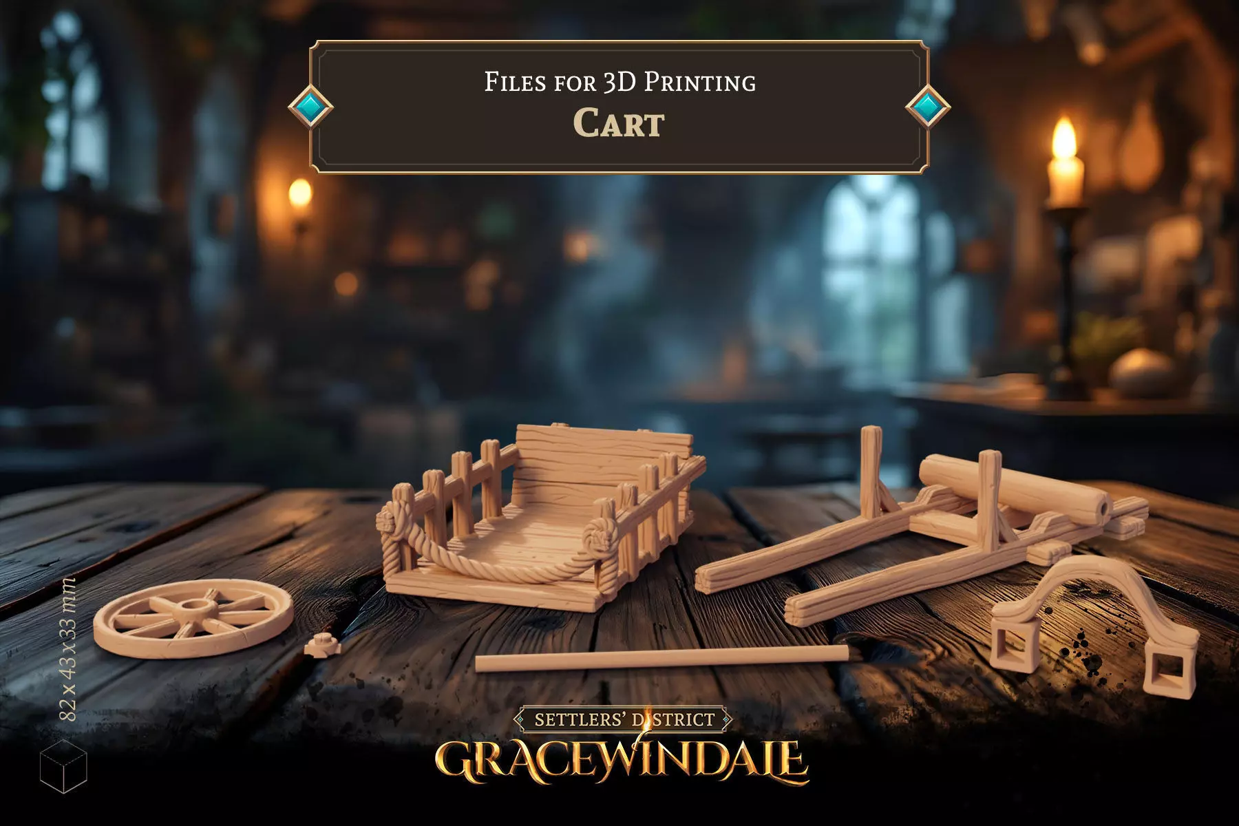 Cart - Two Wheel Wagon 3D print model_5