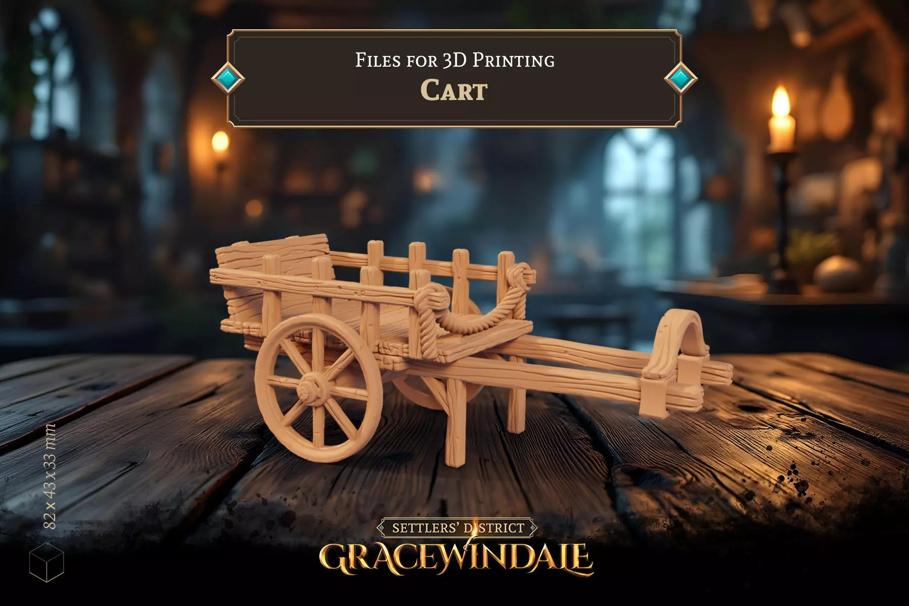 Cart - Two Wheel Wagon 3D print model_4