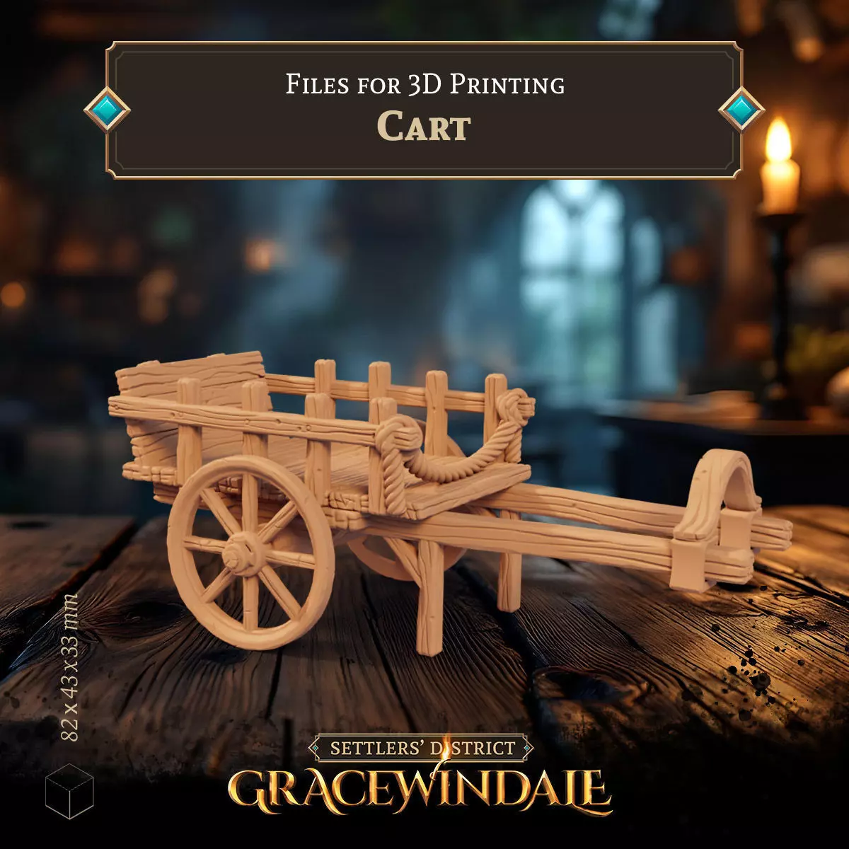 Cart - Two Wheel Wagon 3D print model_0
