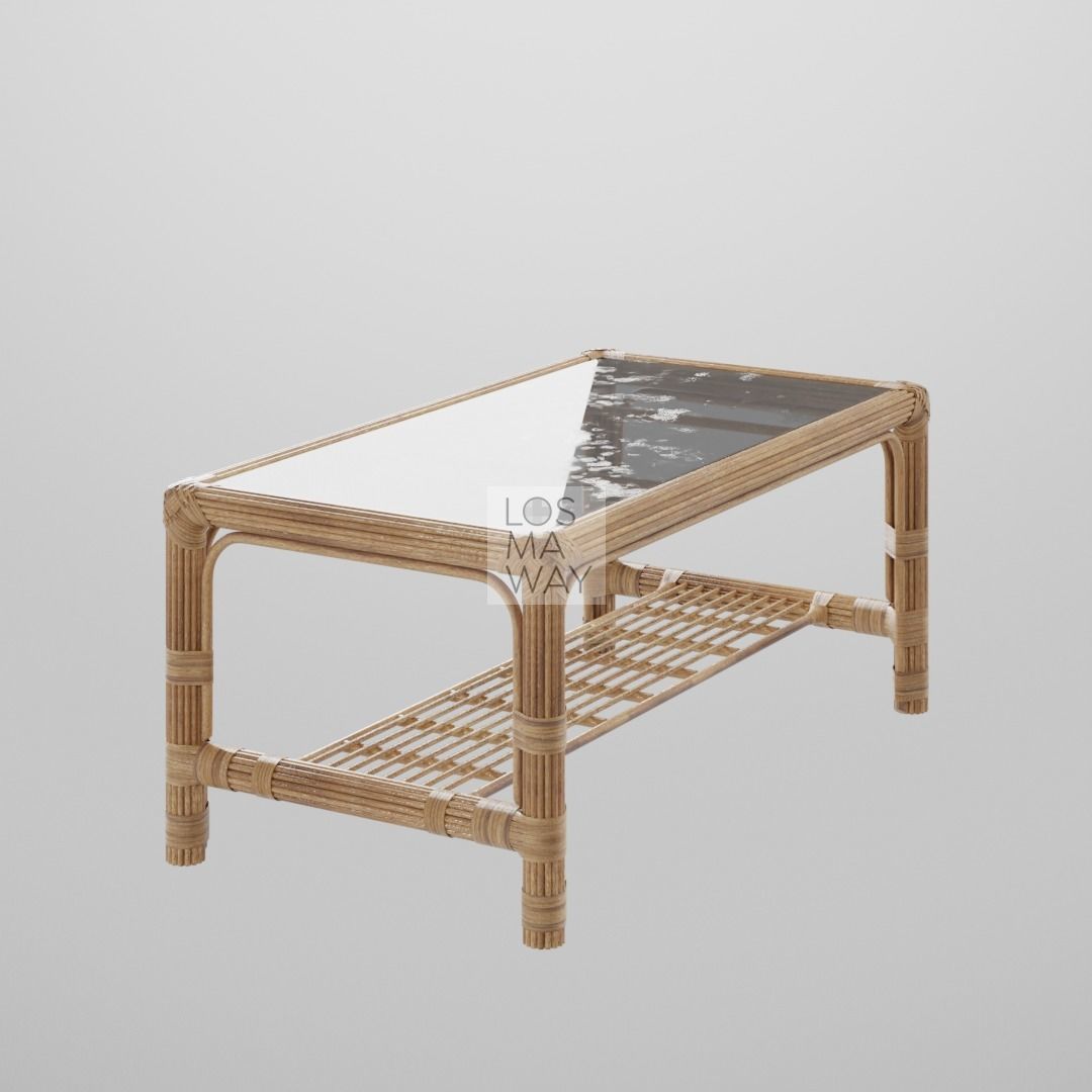 RATTAN WICKER TABLE 3D model_5