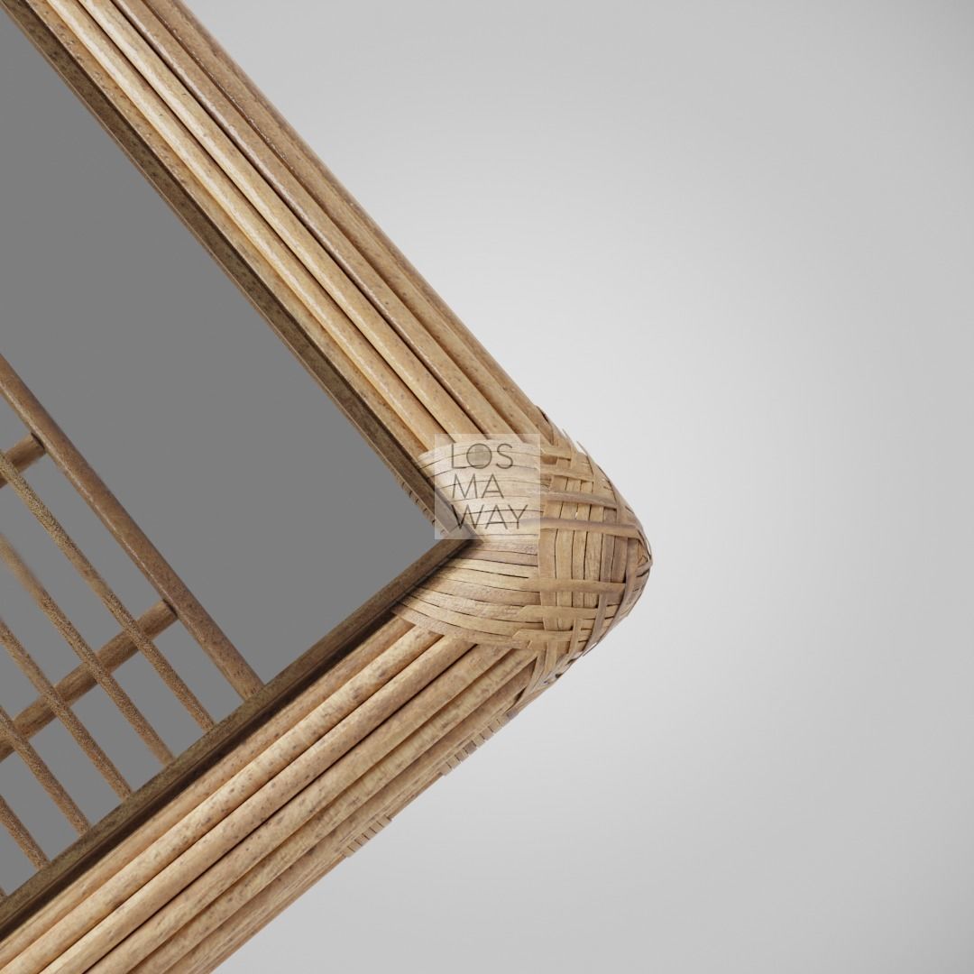 RATTAN WICKER TABLE 3D model_16