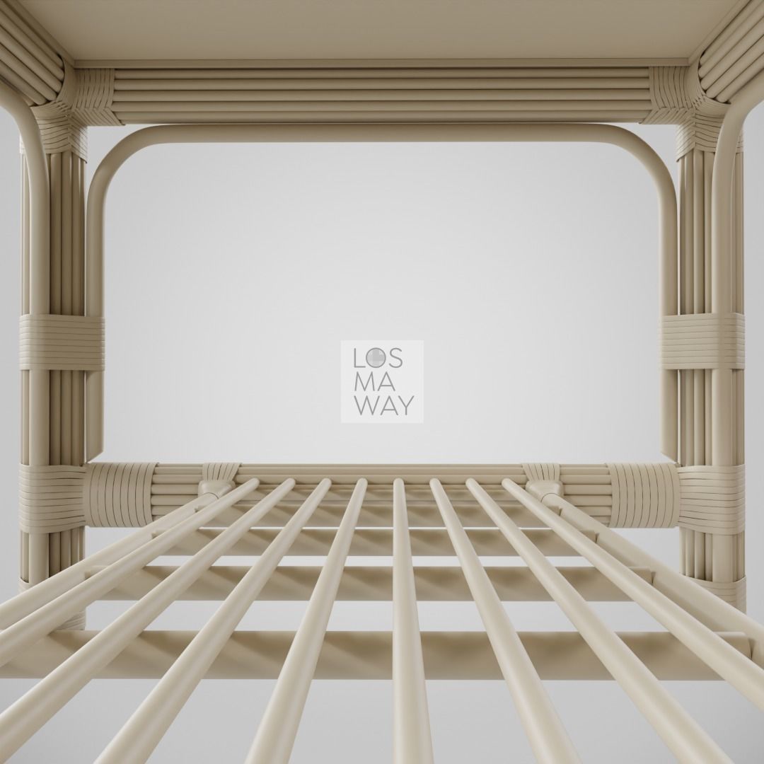 RATTAN WICKER TABLE 3D model_14