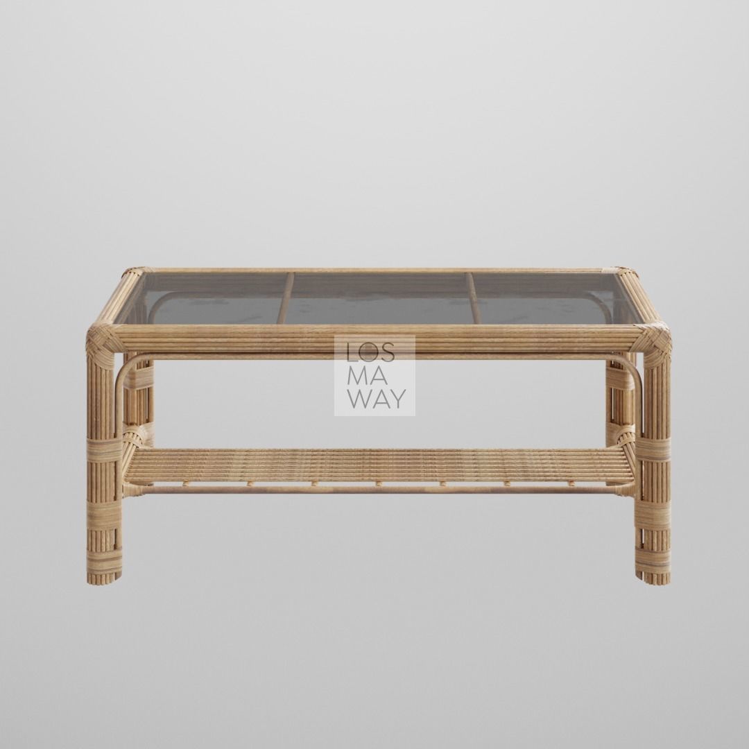 RATTAN WICKER TABLE 3D model_3