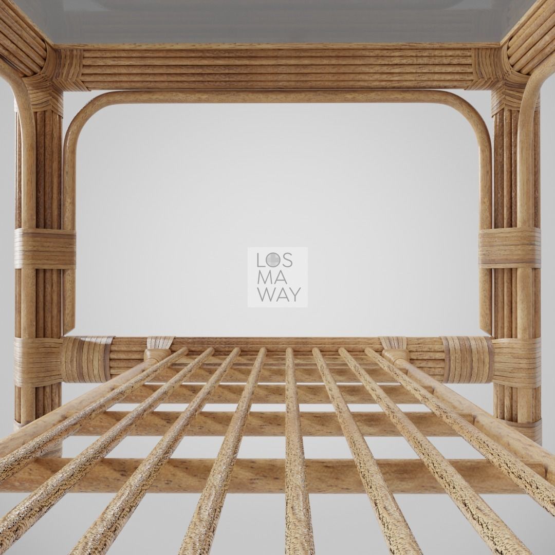 RATTAN WICKER TABLE 3D model_13