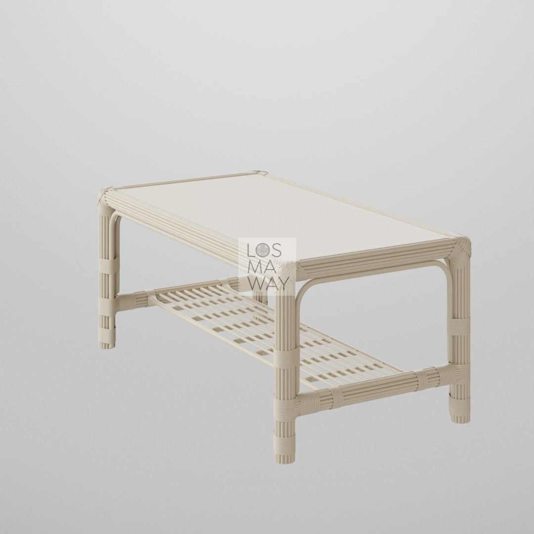 RATTAN WICKER TABLE 3D model_7