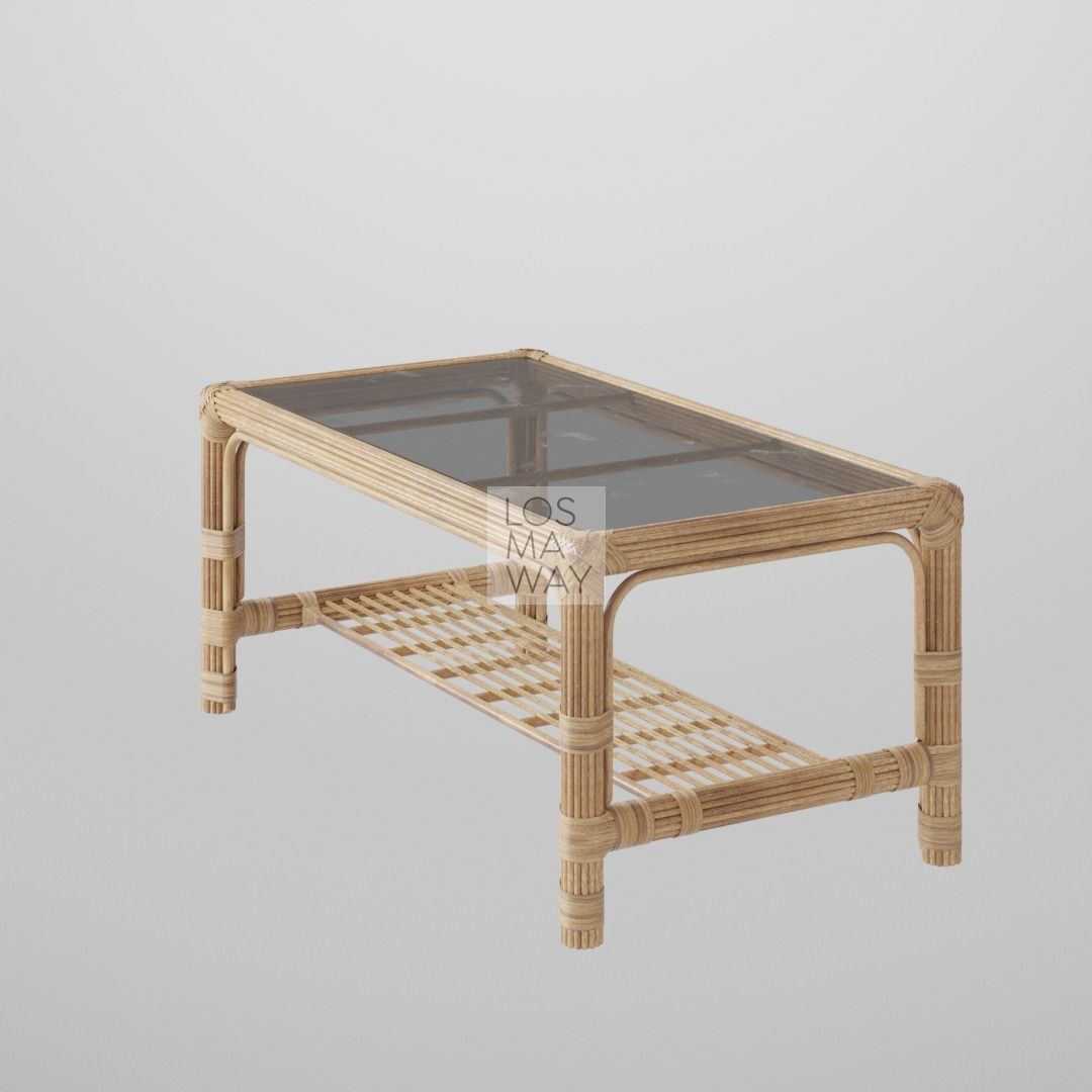 RATTAN WICKER TABLE 3D model_6