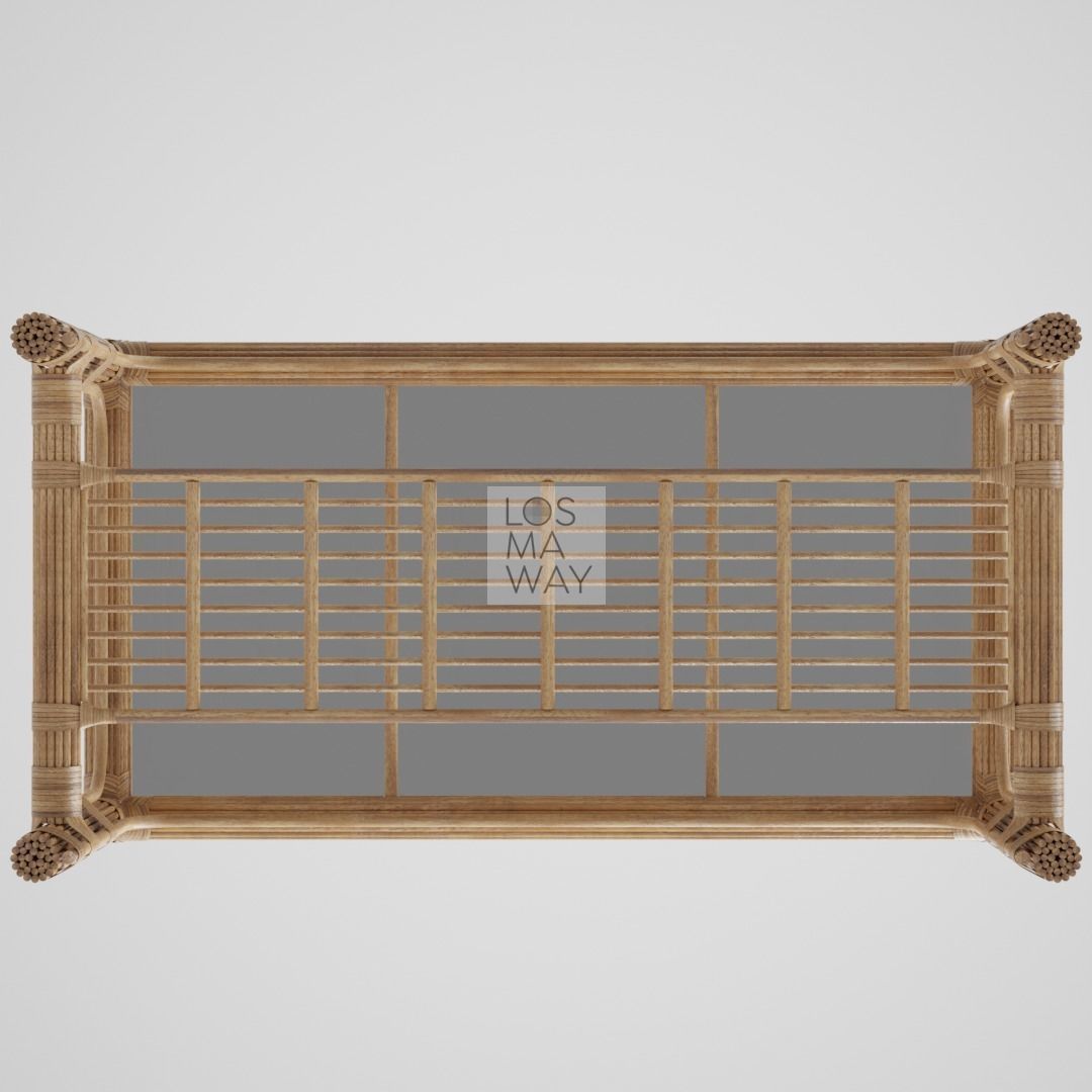 RATTAN WICKER TABLE 3D model_9