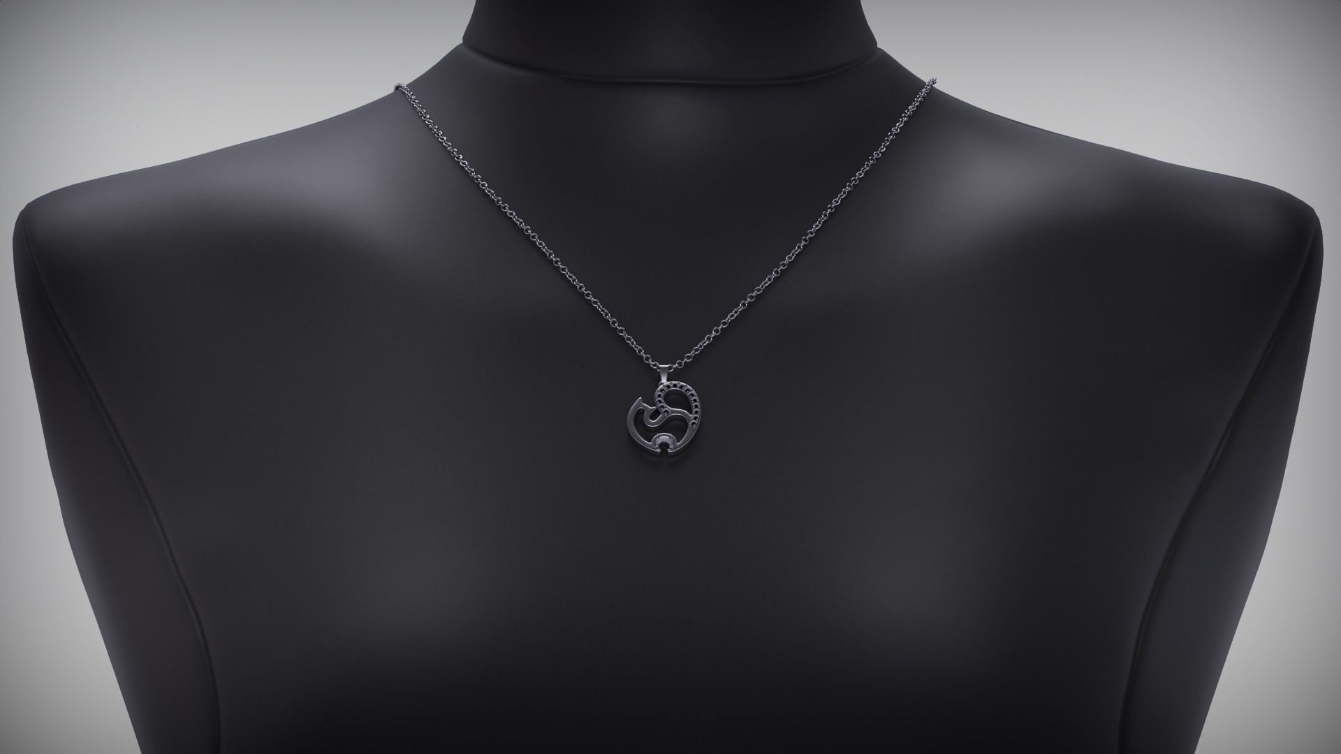 Cat pendant 3D print model_1