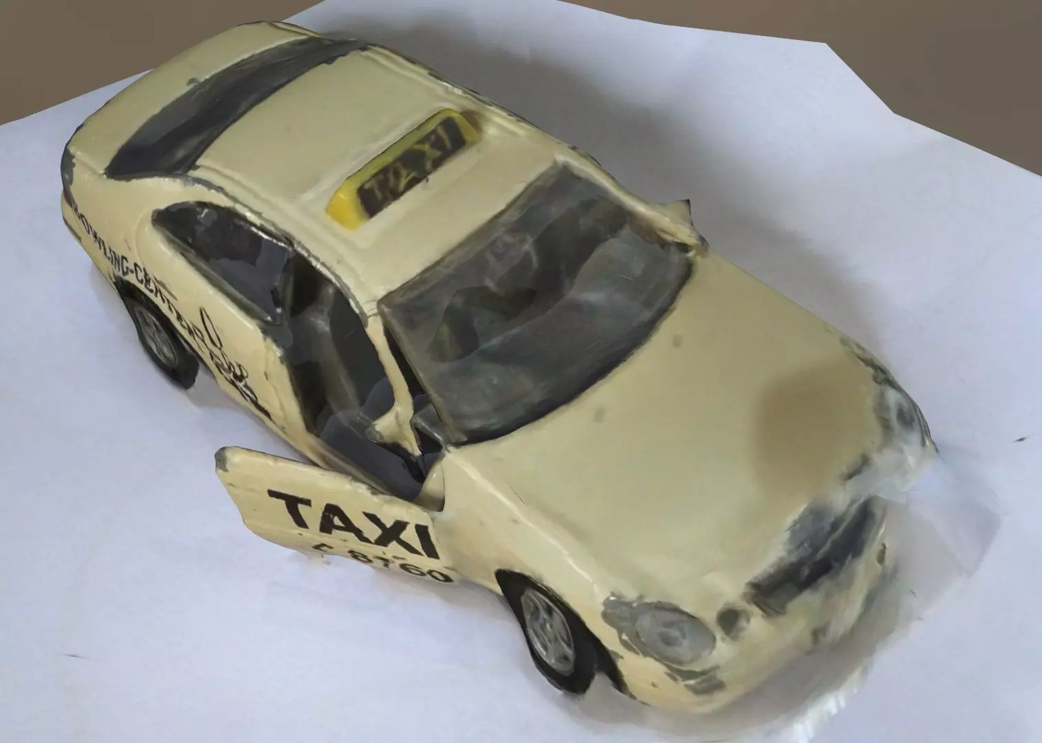 3D scan - Taxi toy Free 3D model