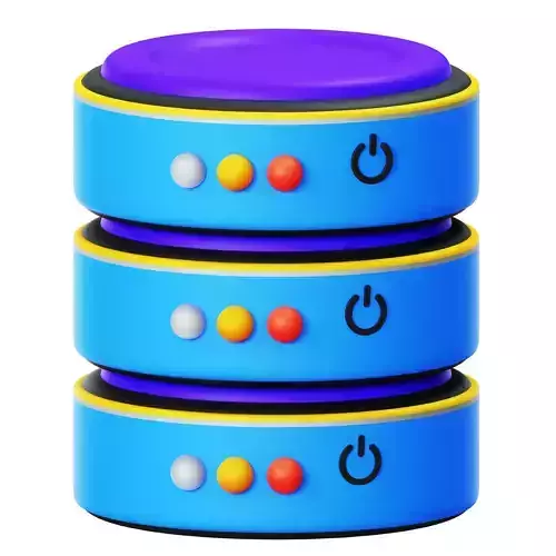 Database 3D Icon Low-poly 3D model