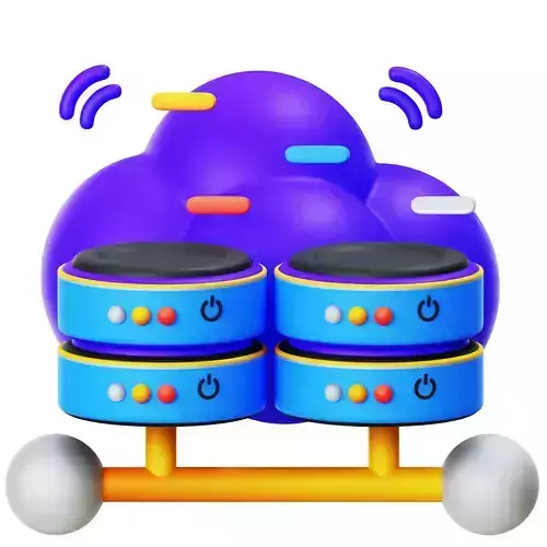 Cloud Hosting 3D Icon