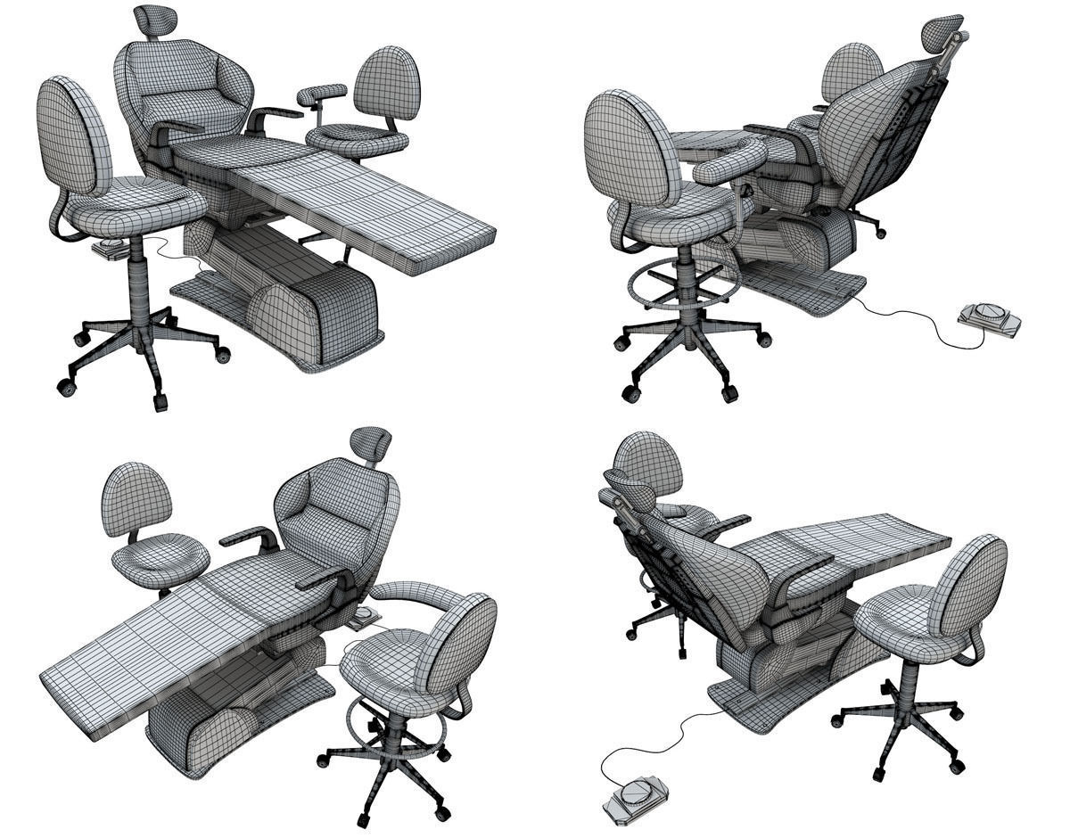 Dental Chair 3D model_13
