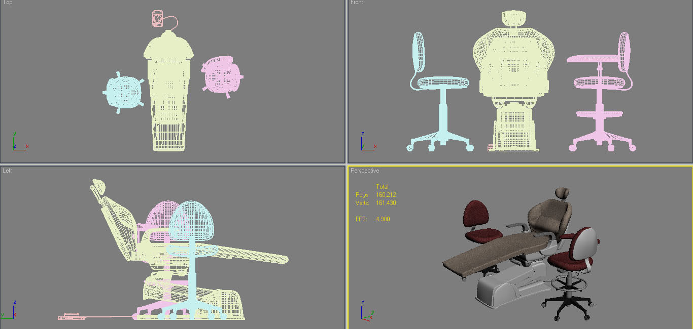 Dental Chair 3D model_17