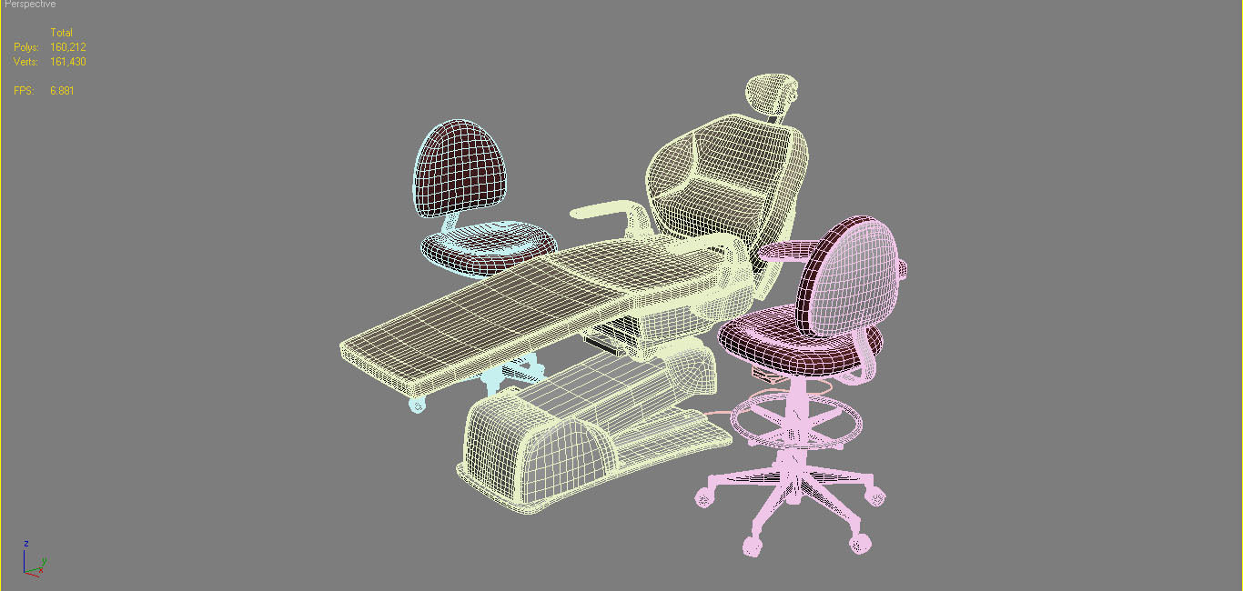 Dental Chair 3D model_16