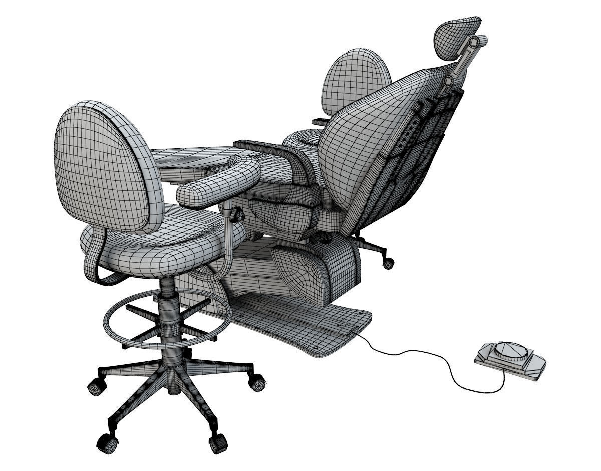Dental Chair 3D model_9