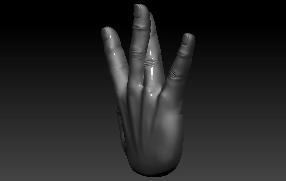Hand Pose 3D print model_2
