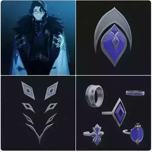 Pantalone A WINTER NIGHT GENSHIN IMPACT COSPLAY 3D print model