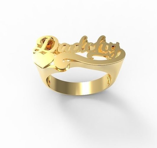 Dadchy name ring 3D print model