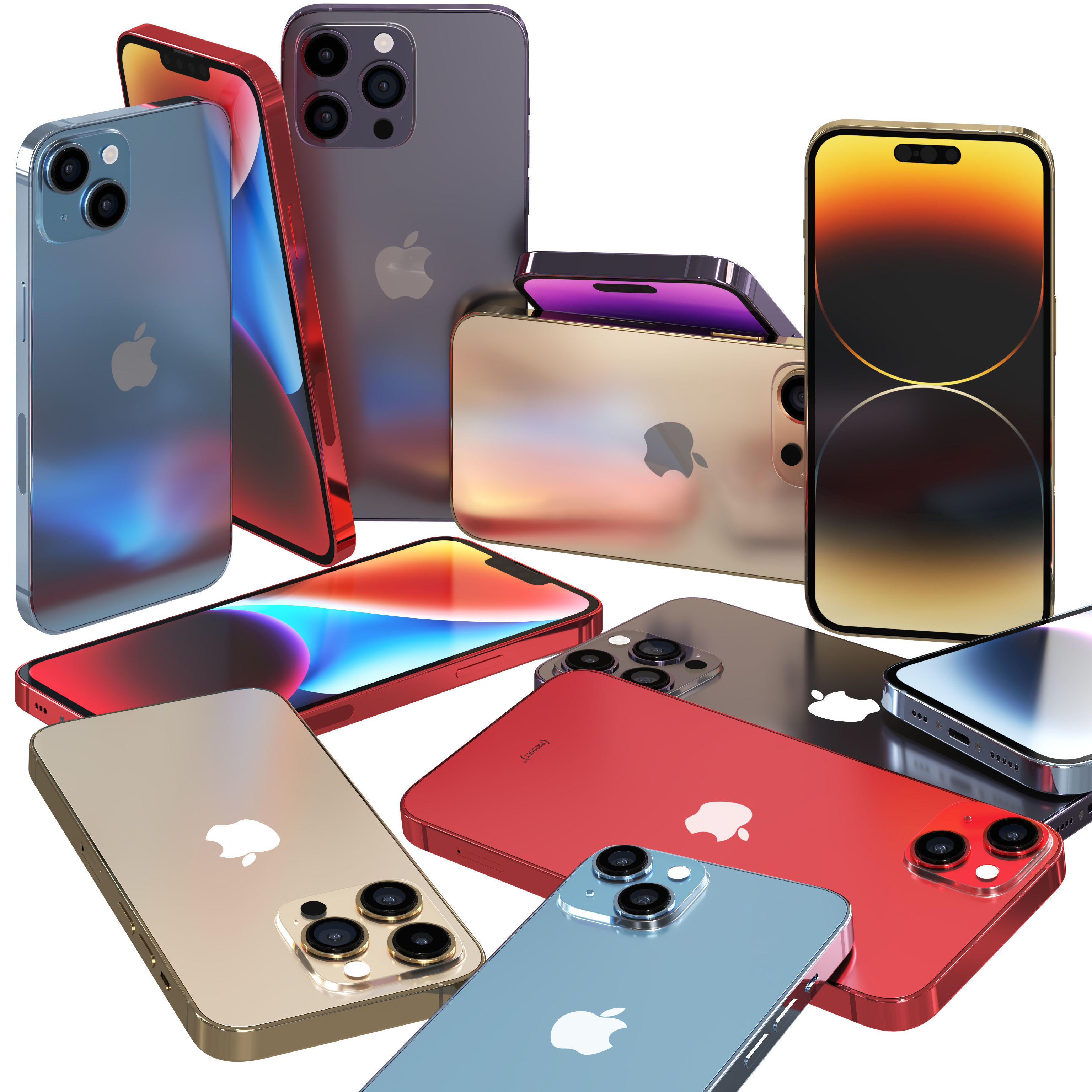 iPhone 14 Collection 3D model_1
