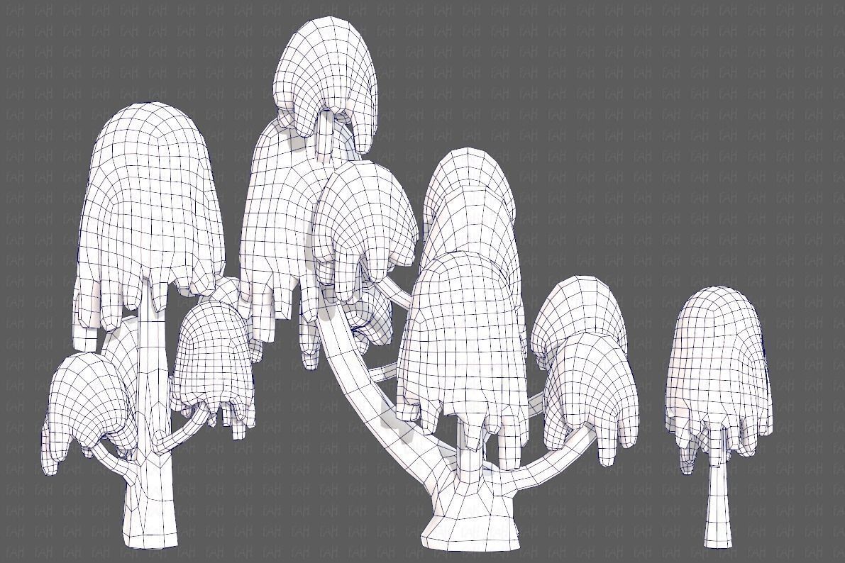 Trees Cartoon V18 Low-poly 3D model_27