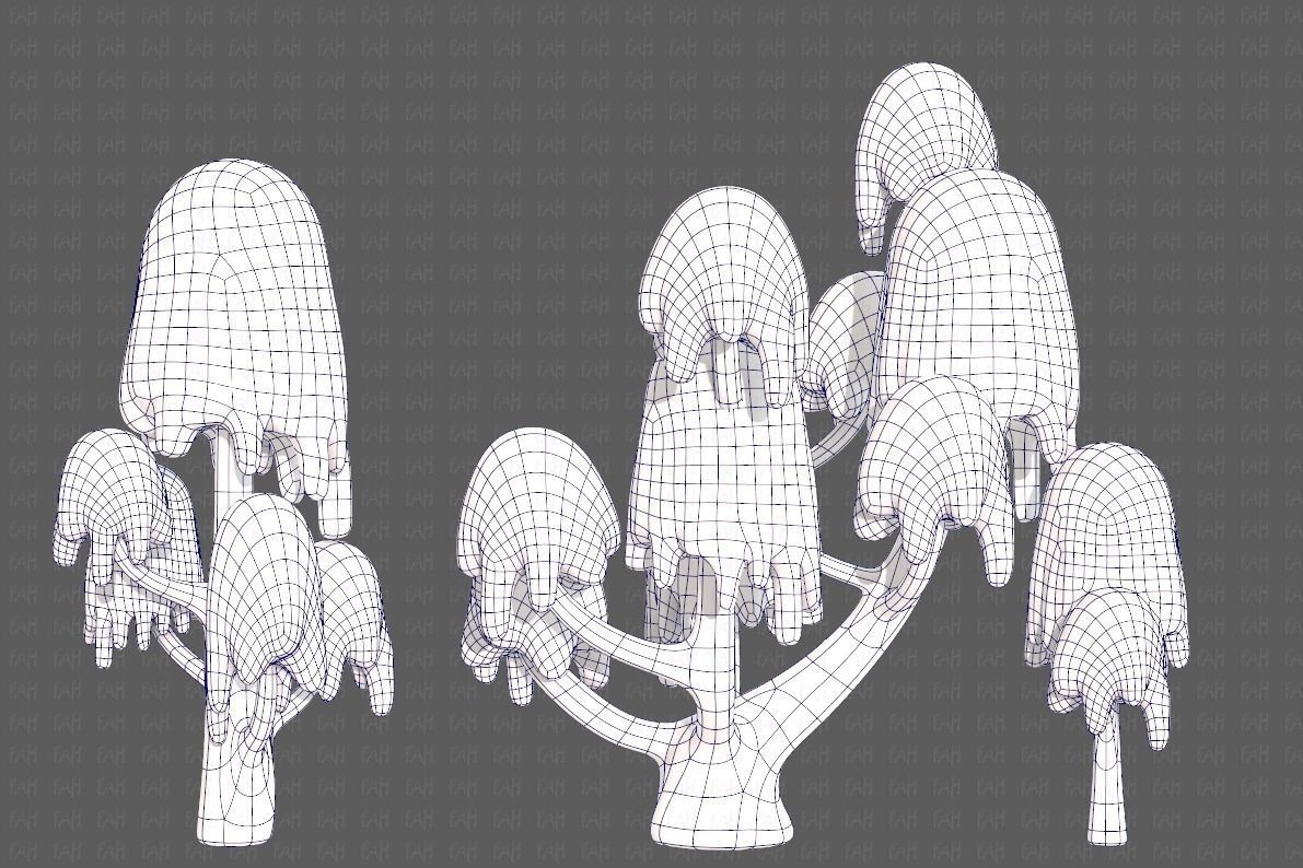 Trees Cartoon V18 Low-poly 3D model_15