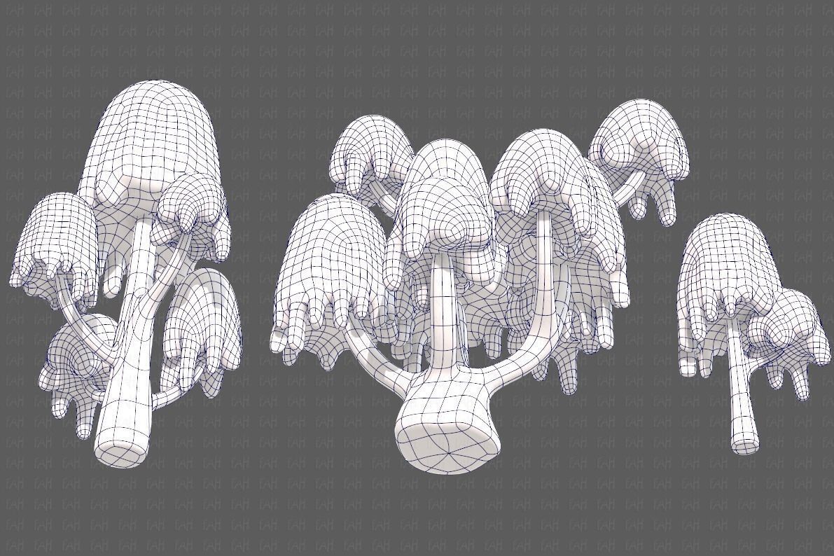 Trees Cartoon V18 Low-poly 3D model_38