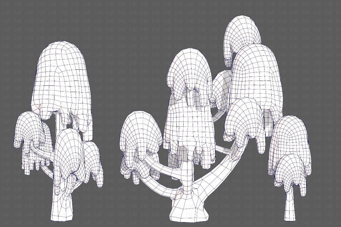 Trees Cartoon V18 Low-poly 3D model_31