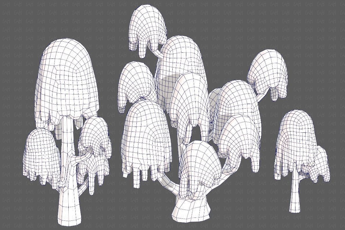 Trees Cartoon V18 Low-poly 3D model_44