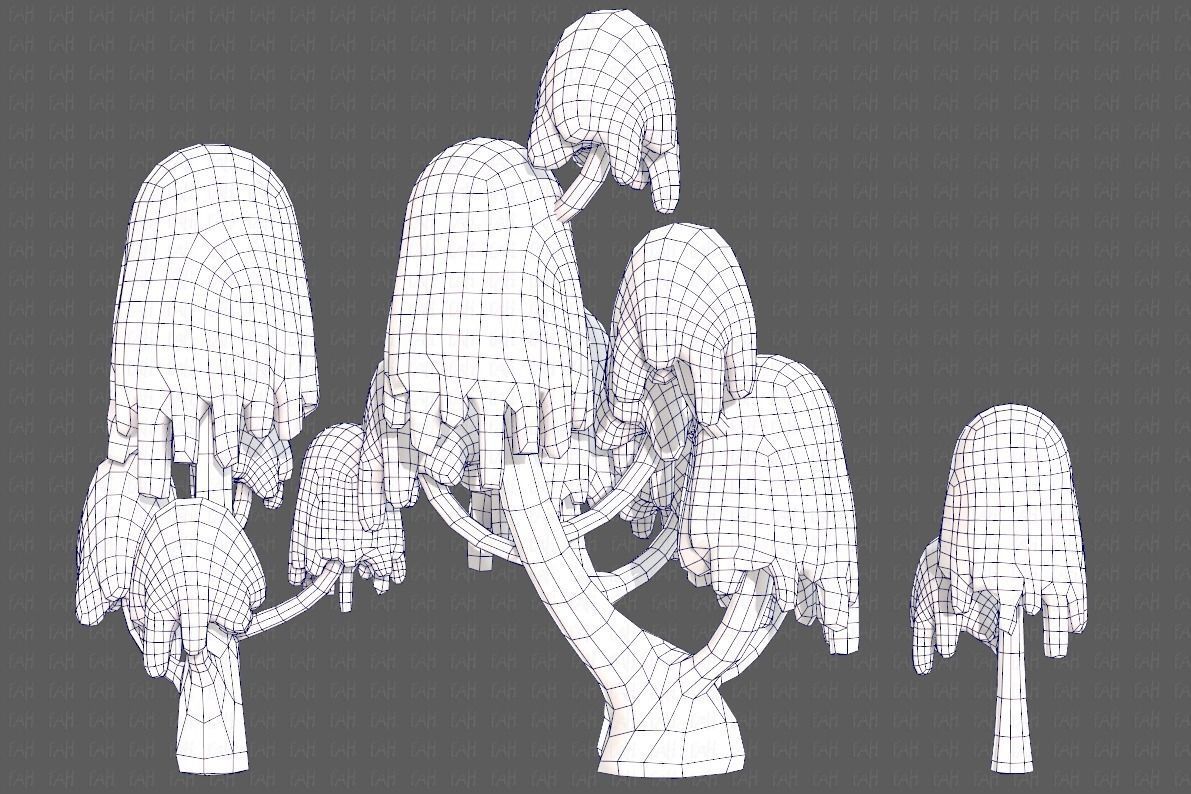 Trees Cartoon V18 Low-poly 3D model_28