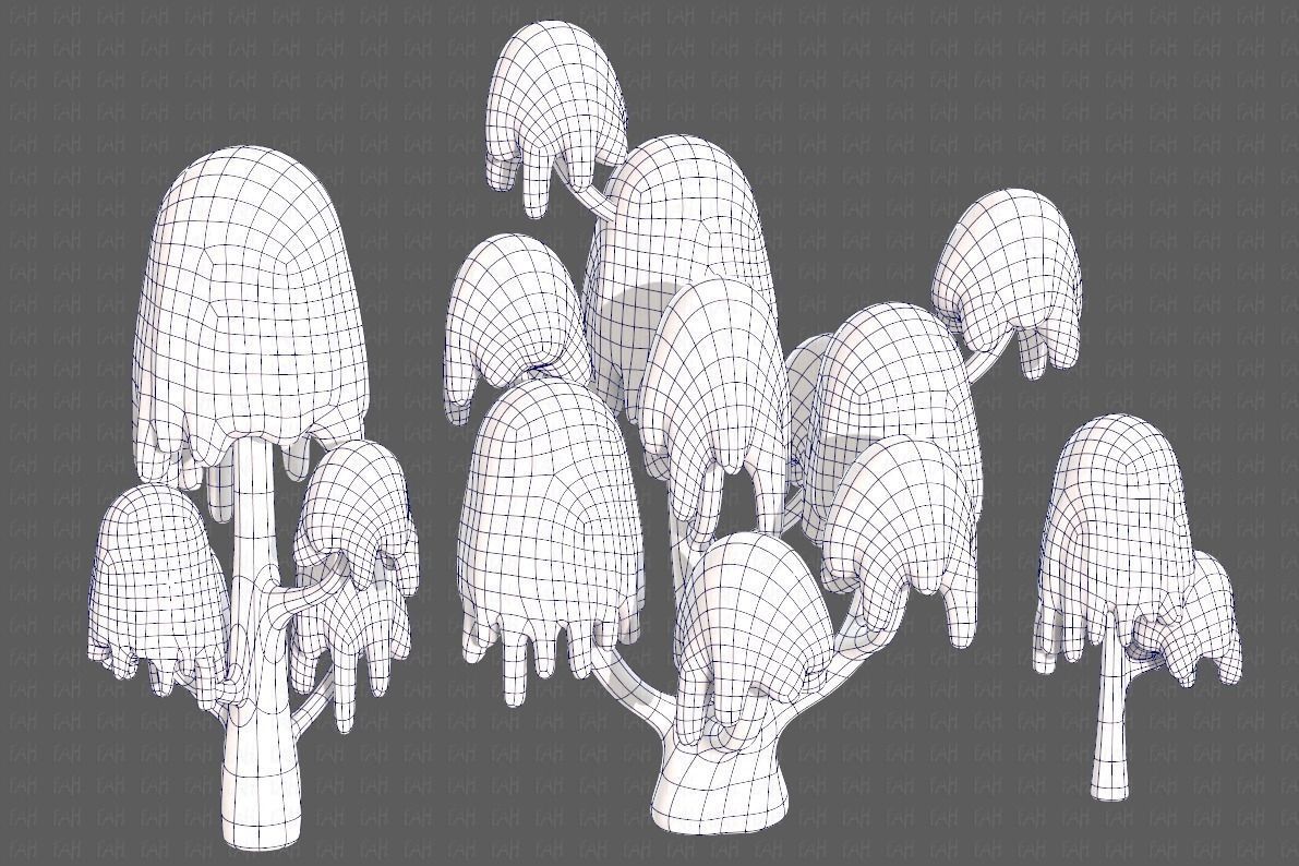 Trees Cartoon V18 Low-poly 3D model_42