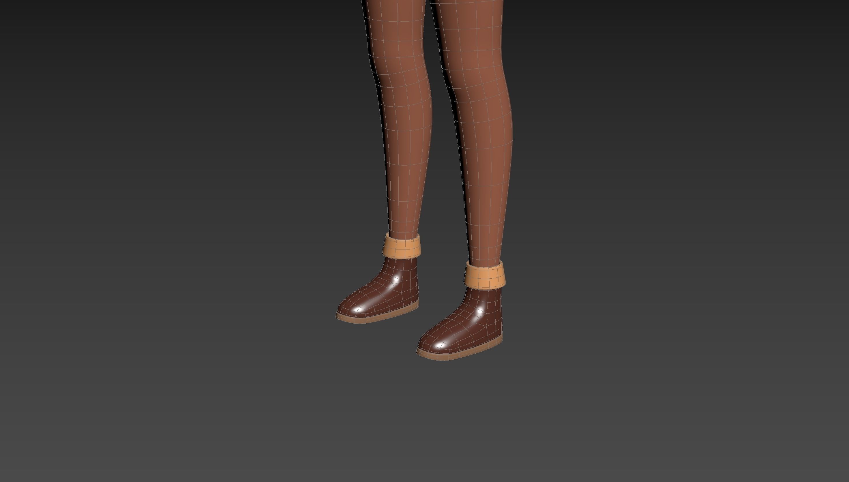 CartoonGirl033 Black Girl 3D model_24