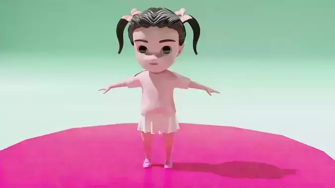 little cute cartoonic girl